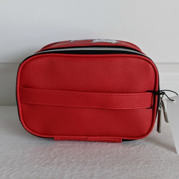 marc tetro Westie Cosmetic Case Bag Extra Large PVC Saffiano Red NWT - Picture 10 of 13